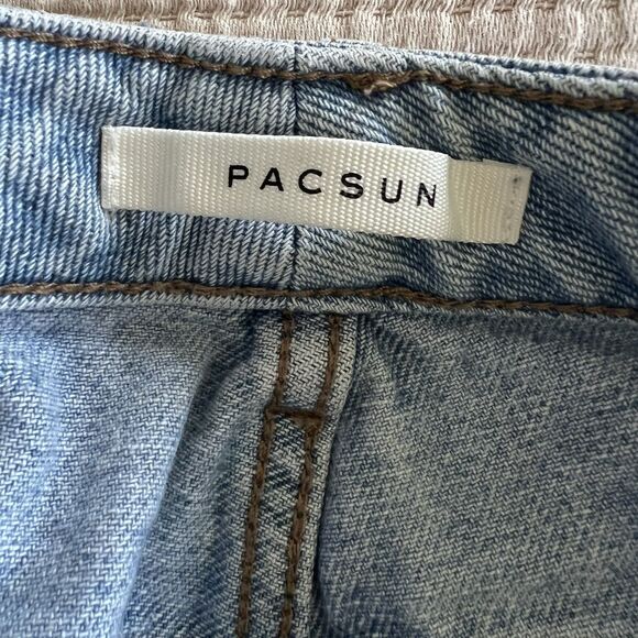 Pacsun Mom Jeans Women Sz 29 Blue Denim High Rise Cotton Zip Fly Cowgirl Western - Picture 7 of 14